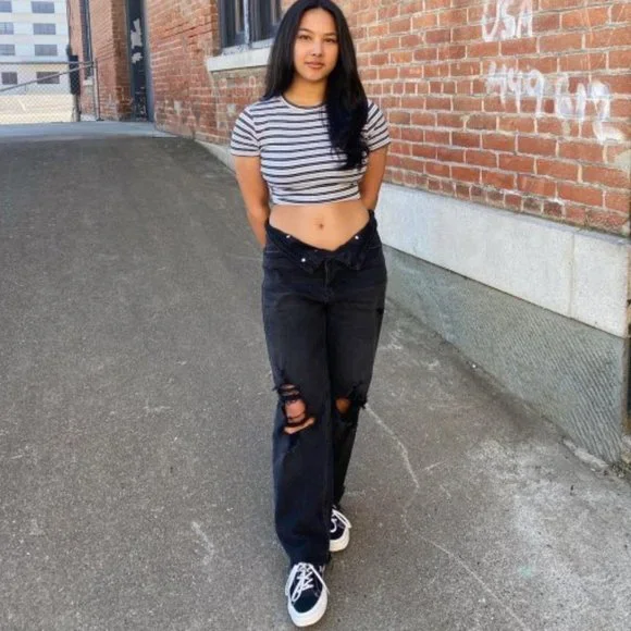 WILD FABLE Super-High Rise Distressed Baggy Jeans 𝐍𝐄𝐖 𝐖𝐈𝐓𝐇 𝐓𝐀𝐆𝐒! - Picture 8 of 14